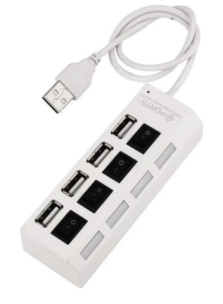 Разветвитель с выключателями USB HUB на 4 порта с выключателями 4SW EM7675 фото