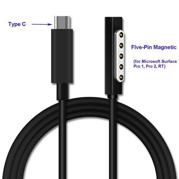 Type-c Surface зарядный кабель 12V PD зарядки для Microsoft Surface Pro 2, 1, RT EM7561 фото