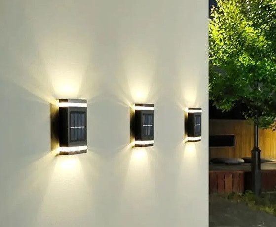 Уличный фасадный садовый LED 6 фонарь на солнечной батарее, декоративное освещение, настенний EM7704 фото