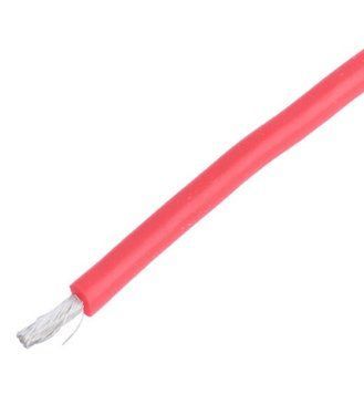 Кабель 12AWG провод 3.3 мм&sup2; медный луженый в силиконовой изоляции 1м многожильный красный EM8475 фото