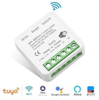 Умное реле Mini Smart Swith 16А с WiFi модулем Smart Home 16A напряжения 100-240В Smart Life или Tuya Smart EM7820 фото
