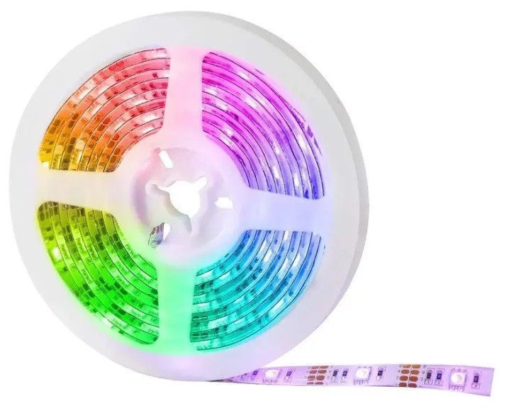 Светодиодная лента LED RGB гирлянда 5 V длина 5 м разноцветная EM7725 фото