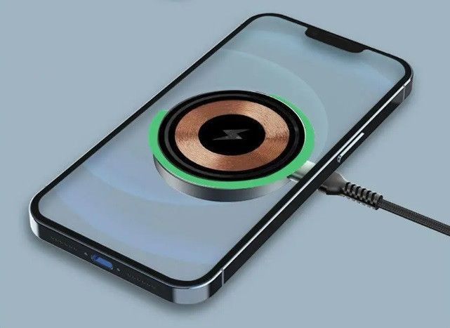 Беспроводное зарядное устройство для MagSafe телефона Apple iPhone Wireless charger 15W беспроводная зарядка EM7881 фото