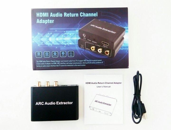 HDMI ARC переходник преобразователь аудио для ТВ в тюльпан 3.5 оптика коаксиал декодер конвертер Audio digital EM7519 фото