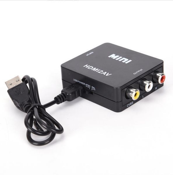 Конвертер HDMI на AV RCA CVBS тюльпан адаптер преобразователь HDMI2AV EM7298 фото