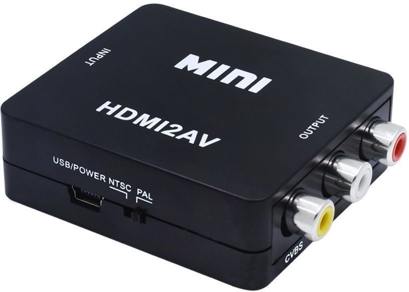 Конвертер HDMI на AV RCA CVBS тюльпан адаптер преобразователь HDMI2AV EM7298 фото