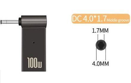 10 шт. USB Type-C адаптер DC 4.0*1.7 Lenovo&nbsp;для зарядки ноутбука 100W от повербанка USB или зарядки PD EM7739 фото