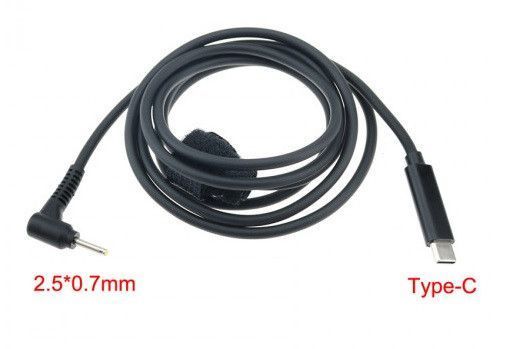 10 шт. USB Type-C кабель DC 2.5&times;0.7 Asus для зарядки ноутбука 100W от повербанка USB EM7743 фото
