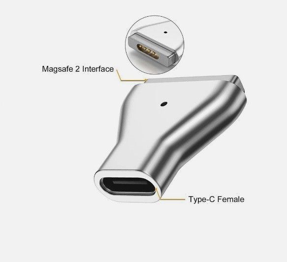 Магнитный адаптер питания Type-C на Magsafe 2 PD переходник для Apple MacBook EM8206 фото