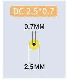 10 шт. USB Type-C адаптер DC 2,5&times;0,7 Asus для зарядки ноутбука 100W от повербанка USB или зарядки PD EM7749 фото