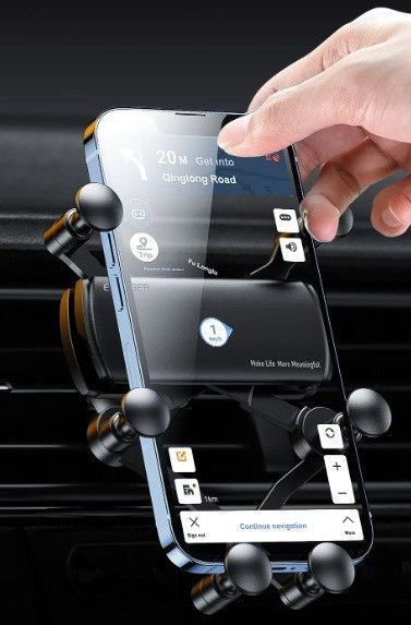 Автомобильный держатель для смартфона Essager Gravity ES-ZJ16 Universal автодержатель в воздуховод с крепление EM8212 фото