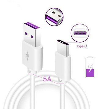 Кабель питания USB - Type-C Quick Charge Fast Charge для зарядки и передачи данных 100 см EM7621 фото