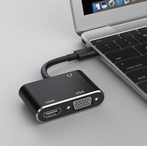 Адаптер с USB на HDMI и VGA PC LCD HDTV внешняя видеокарта для подключения дополнительного монитора EM8215 фото