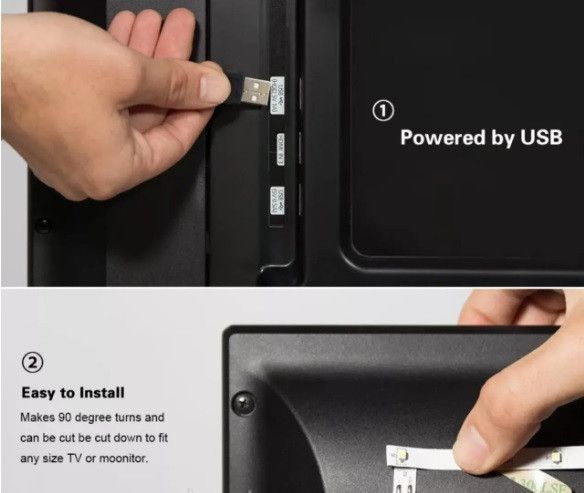 Светодиодная LED лента 300см нейтральная 4500K USB 5V ЮСБ 3м. работает от павер банка power bank EM8087 фото