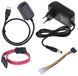 Переходник USB SATA IDE 2.5/3.5 с блоком питания конвертер адаптер для винчестера CD-ROM EM7338 фото 1
