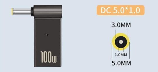 USB Type-C 100W адаптер питания DC 5.5&times;3.0*1.0 Samsung для зарядки ноутбука от повербанка зарядки PD EM8222 фото