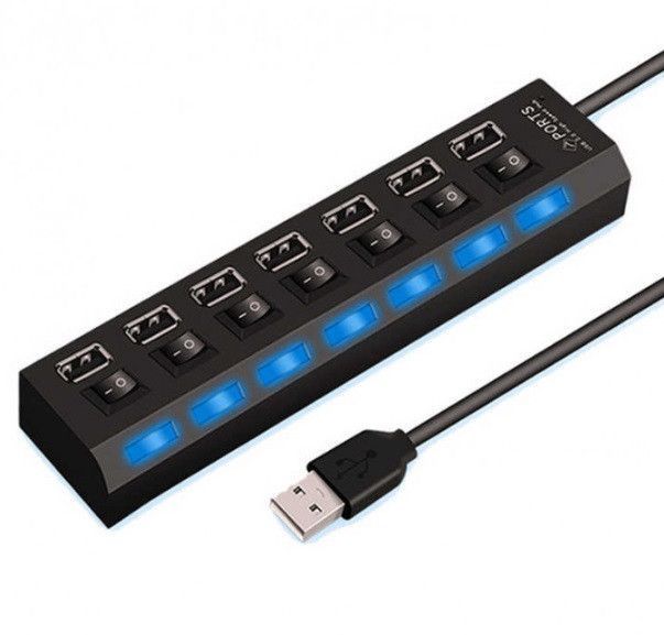 Разветвитель с выключателями USB HUB на 7 порта с выключателями 7SW EM7674 фото