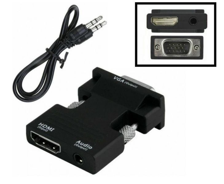 Конвертер HDMI на VGA 1080р переходник преобразователь адаптер с Т2 на монитор EM7350 фото